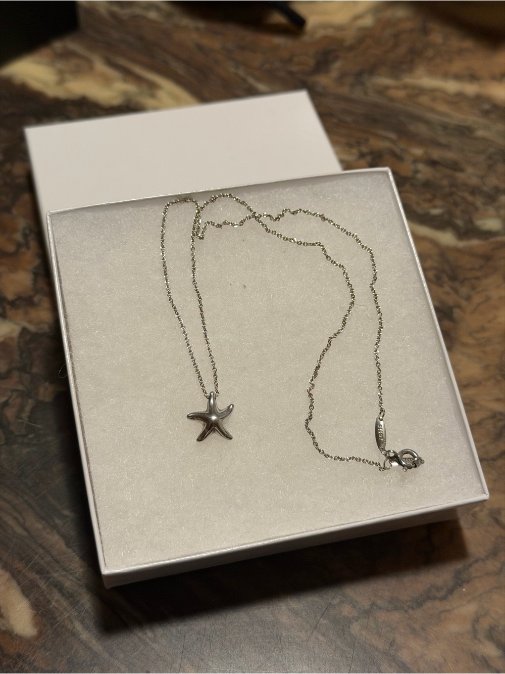 Tiffany & Co. Elsa Peretti Sterling Silver Starfish Necklace 925